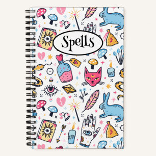 Cute Witchy Witchcraft Magical Spells Notebook