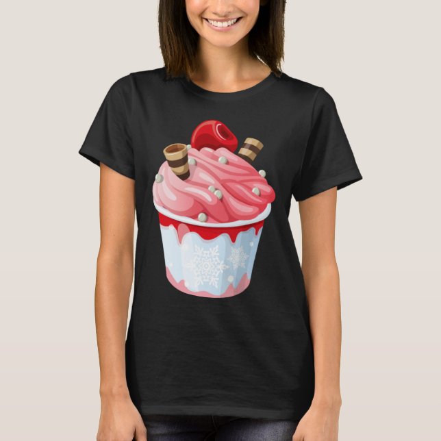 Cute  with  Motif Ice Cream T-Shirt (Front)