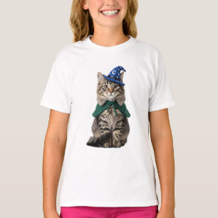 Cute Wizard Cat Kids T-Shirt