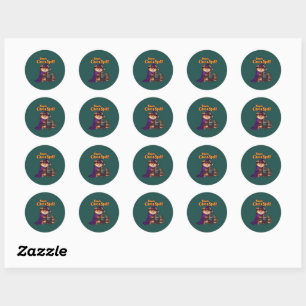 Cute Wizard Hamster Round Stickers