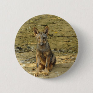 Cute Wolf Cub 6 Cm Round Badge
