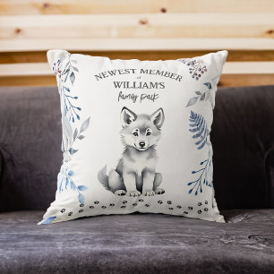 Cute wolf cub baby shower baby gifts personalised  cushion