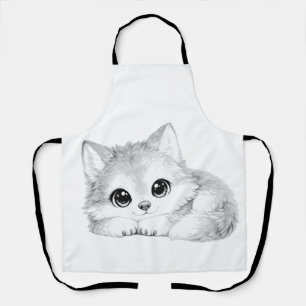 Cute Wolf Cub with Big Eyes Clear Stadium Bag Apron