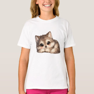 Cute Wolf Cub with Big Eyes Clear Stadium Bag T-Shirt