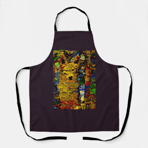 Cute wolf fun apron