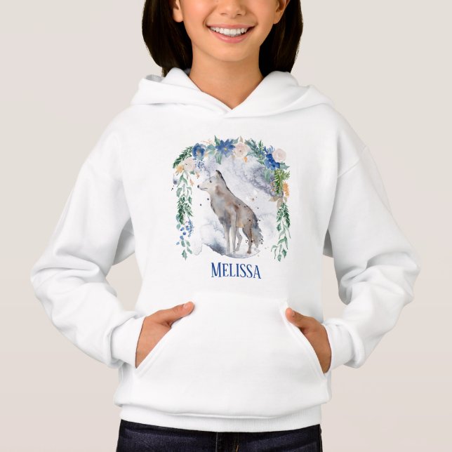 cute wolf lovers add name (Front)