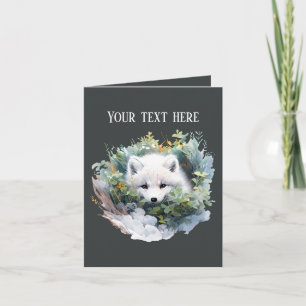 Cute wolf lovers add text card