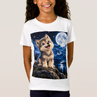 Cute Wolf Pup – Moonlight Adventure