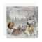 Cute Wolf Squirrel Winter Snow Forest Christmas