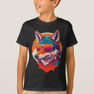 CUTE WOLF WEARING SUNGLASS. T-Shirt