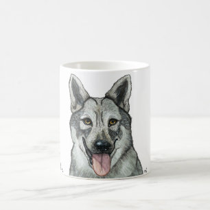 Cute Wolf Wildlife Nature Portrait Watercolour  Coffee Mug