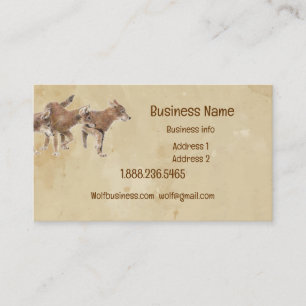 Cute Wolf, Wolves, Cubs, Pups, Nature Business Card