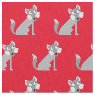 Cute Wolf Wolves Kid Baby Nursery Red Fabric