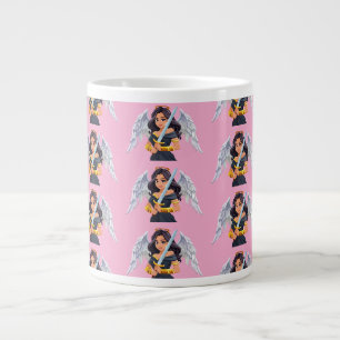 Cute woman Angel's with open wings and sword Large Coffee Mug