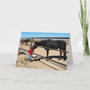 Cute Woman Graduate Equine D.V.M. Congratulations Card