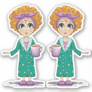 Cute Woman Nightgown Clipart
