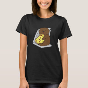 Cute Wombat Eating Pizza Fast Food Rodent T-Shirt