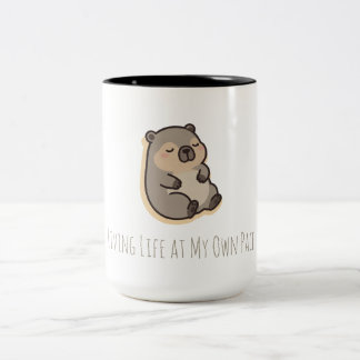 Cute Wombat Living Life At My Own Pace Coffee Mug