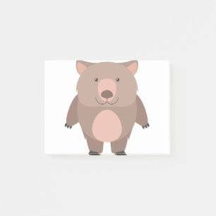 Cute wombat post-it notes