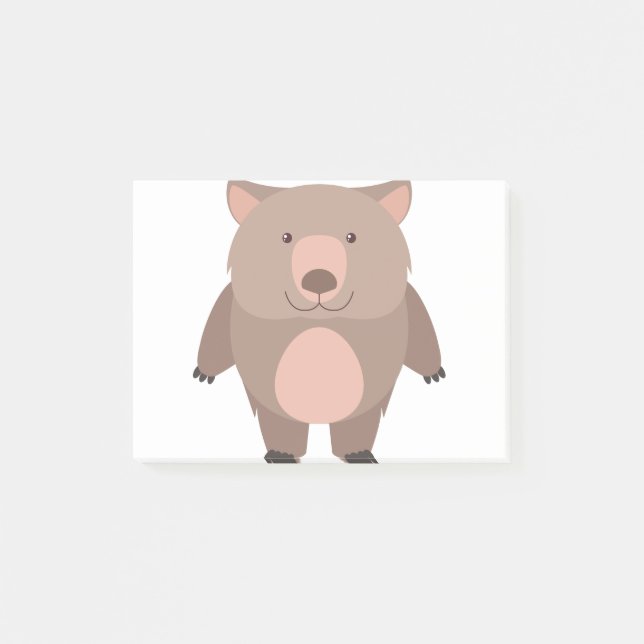 Cute wombat post-it notes (Front)