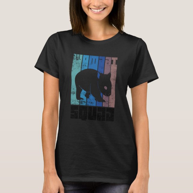Cute Wombat Squad Wilderness Rodent T-Shirt (Front)