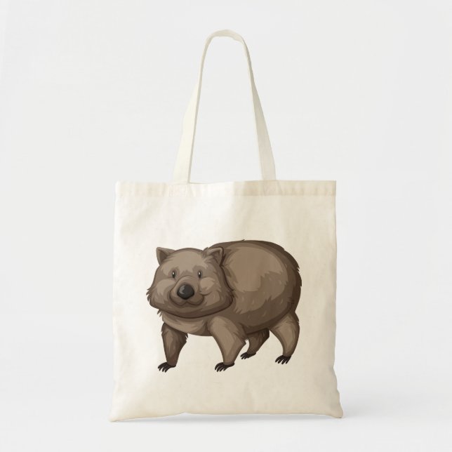Cute wombat tote bag (Front)