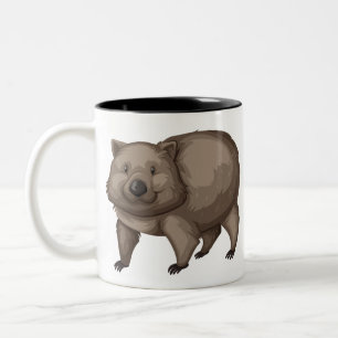 Cute wombat Two-Tone coffee mug