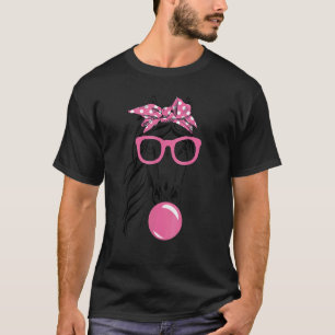 Cute Women Girl Horse With Bandanna Headband and G T-Shirt