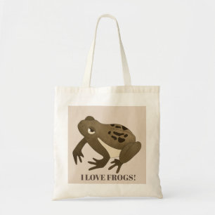 Cute women I love frogs tote bag
