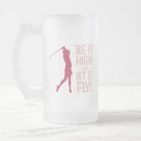 Cute Women's Golf Tee Funny Humour Sports Magenta