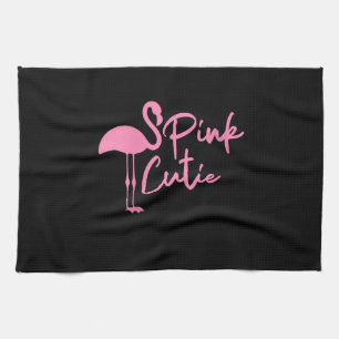 Cute Womens Pink Flamingo Pink Cute Flamingo Tea Towel