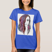 Cute women's T-shirt with a picture