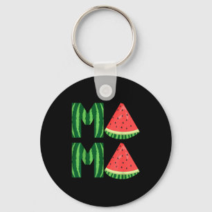 Cute women's watermelon mama vintage summer fruit key ring
