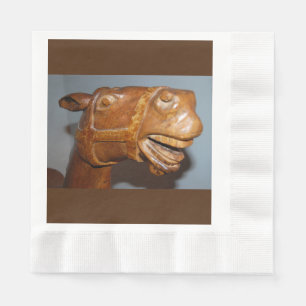 Cute Wooden Antique Rocking Horse Napkin