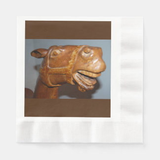 Cute Wooden Antique Rocking Horse Napkin