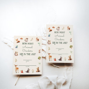 Cute Woodland Animal Adventure Neutral Baby Shower Enclosure Card