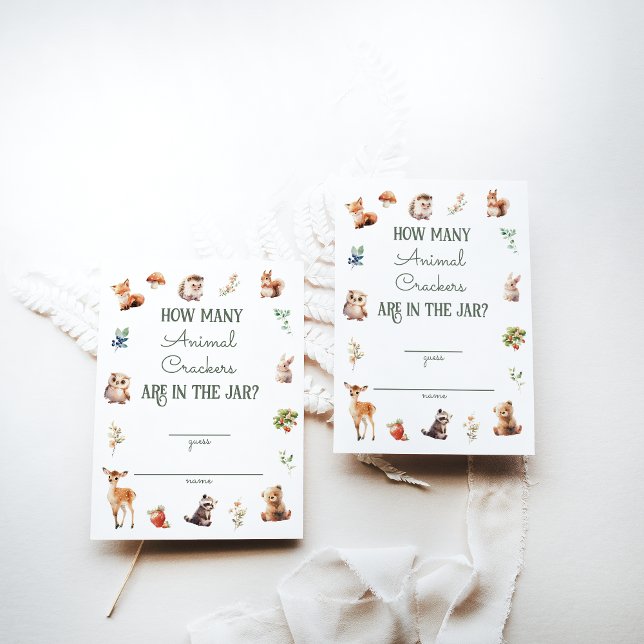 Cute Woodland Animal Adventure Neutral Baby Shower Enclosure Card (Creator Uploaded)