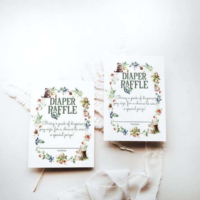 Cute Woodland Animal Adventure Neutral Baby Shower Enclosure Card (Creator Uploaded)