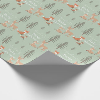 Cute Woodland Animal Baby Shower Wrapping Paper