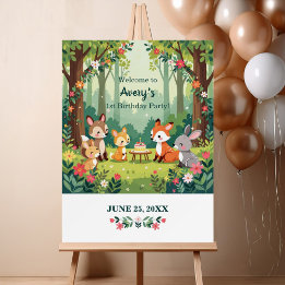 Cute Woodland Animal Child Birthday