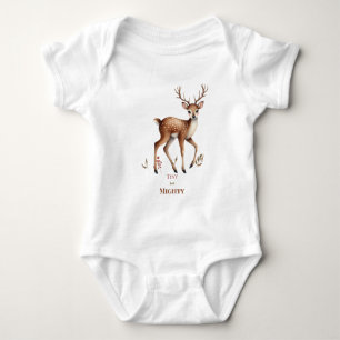 Cute Woodland Animal Deer Water Personalised name Baby Bodysuit