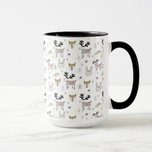 Cute Woodland Animal Doodle Pattern Mug