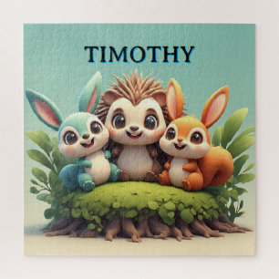 Cute Woodland Animal Friends Jigsaw Puzzle