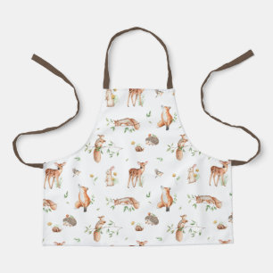 Cute Woodland Animal Friends Pattern Apron