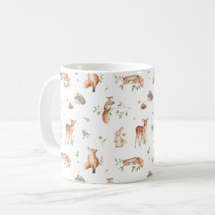 Cute Woodland Animal Friends Pattern Coffee Mug