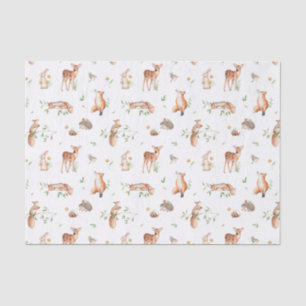 Cute Woodland Animal Friends Pattern Tissue Paper