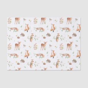 Cute Woodland Animal Friends Pattern Tissue Paper