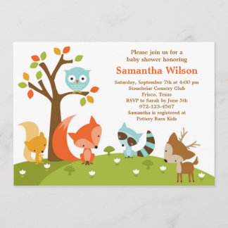 Cute Woodland Animal Invitation