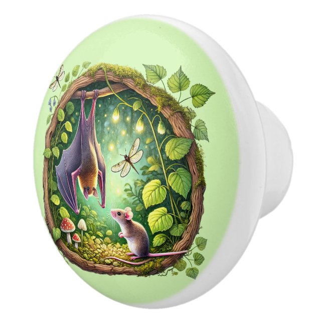 Cute Woodland animal lovers  Ceramic Knob (Right)