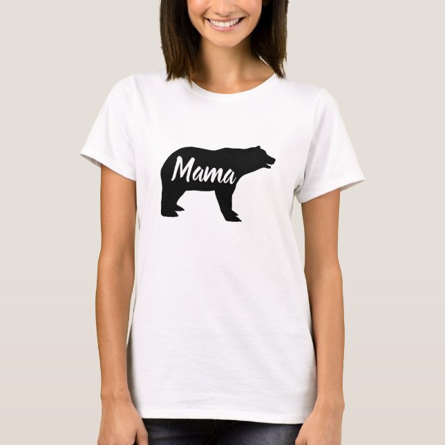 cute woodland animal mama bear T-Shirt (Front)